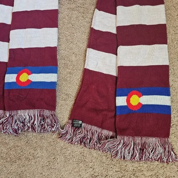 Colorado Rapids Scarves Soccer Lot 2 MLS Season Ticket Knit Ruffneck Vintage 96 - Picture 10 of 13